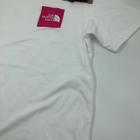 The North Face Short Sleeve Pink Box logo - Picture 2 of 6